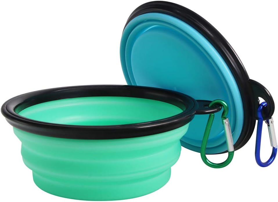 2-Pack Collapsible Silicone Travel Pet Bowls - Image 2