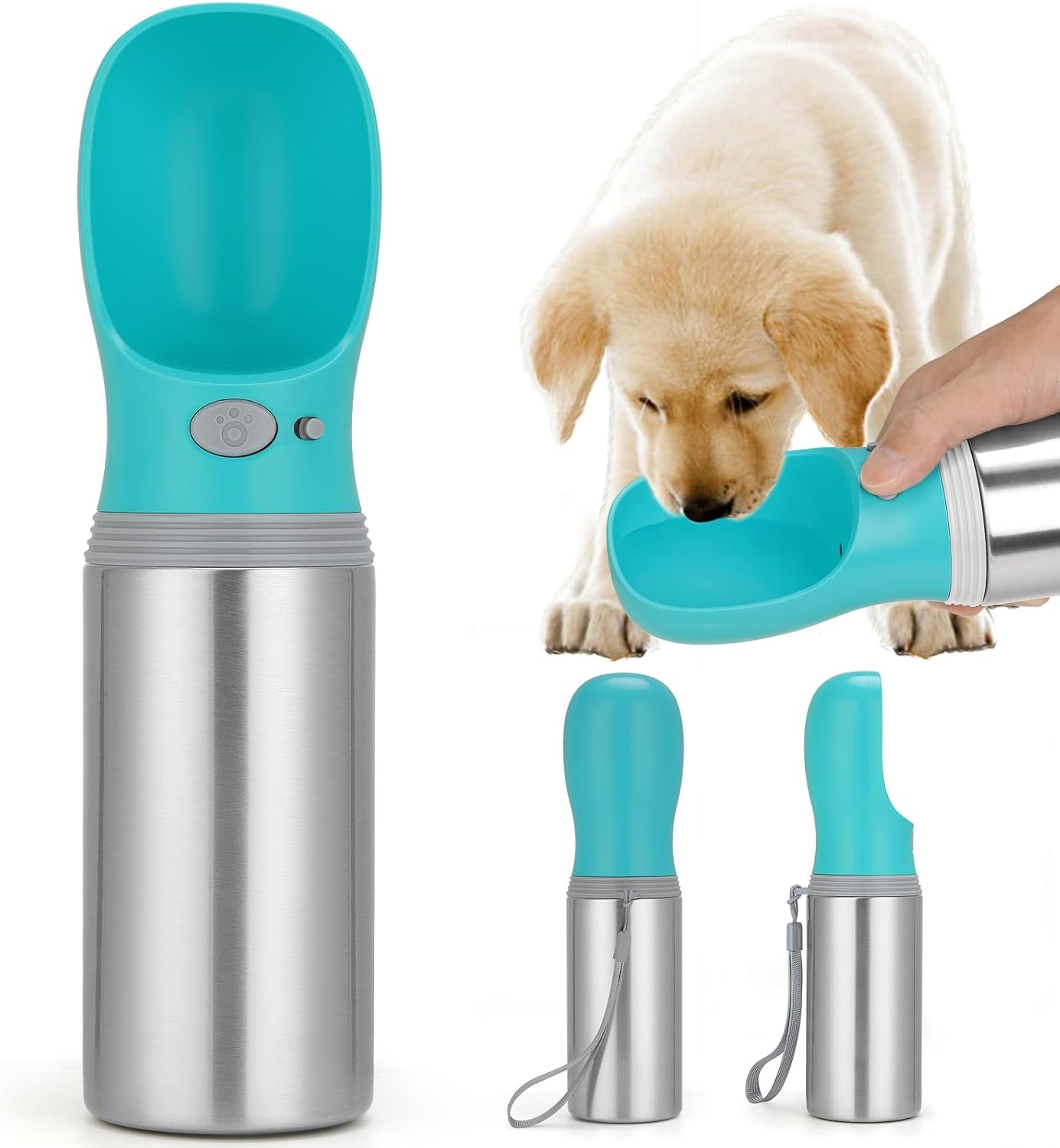 14oz Stainless Steel Dog Water Bottle