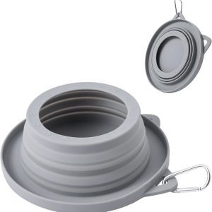Spill-Proof Collapsible Dog Water Bowl for Car