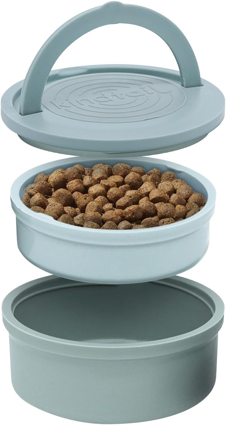 2-Pack Portable Pet Food Water Bowls