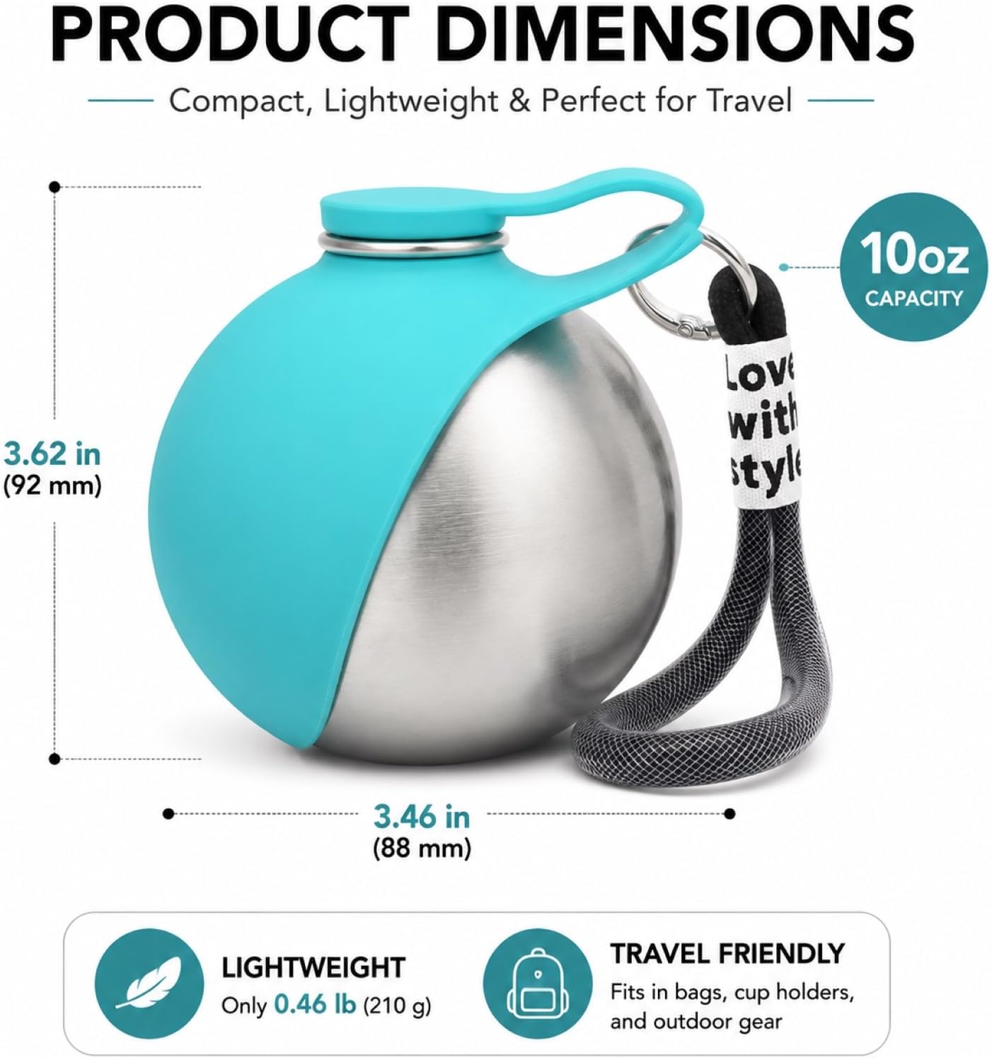 2-in-1 Portable Small Dog Water Bottle Bowl - Image 2