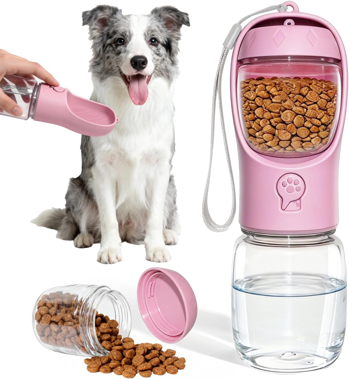 Portable Dog Water Bottle Food Container