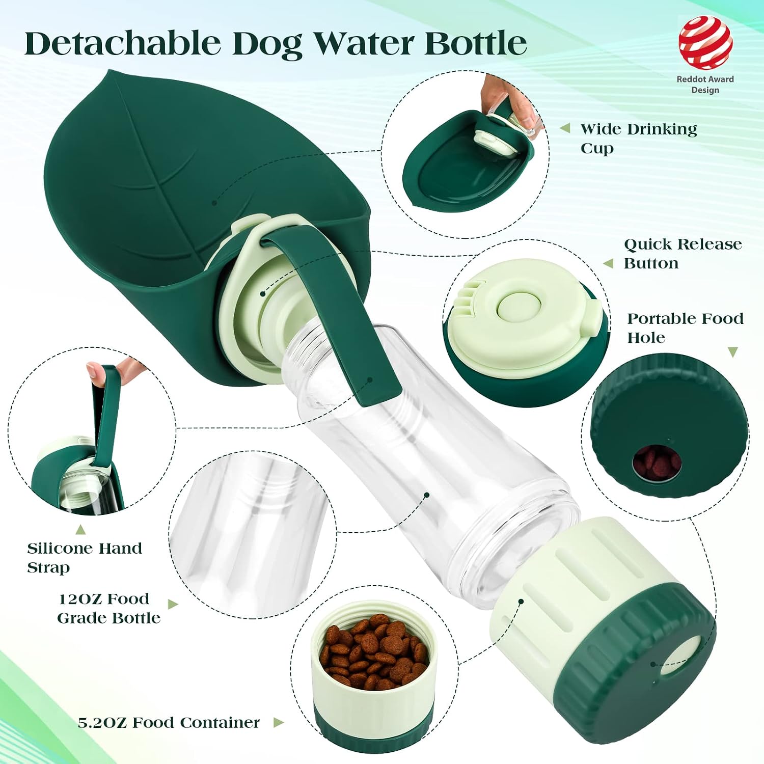12oz Upgraded Portable Leakproof Dog Water Bottle - Image 2